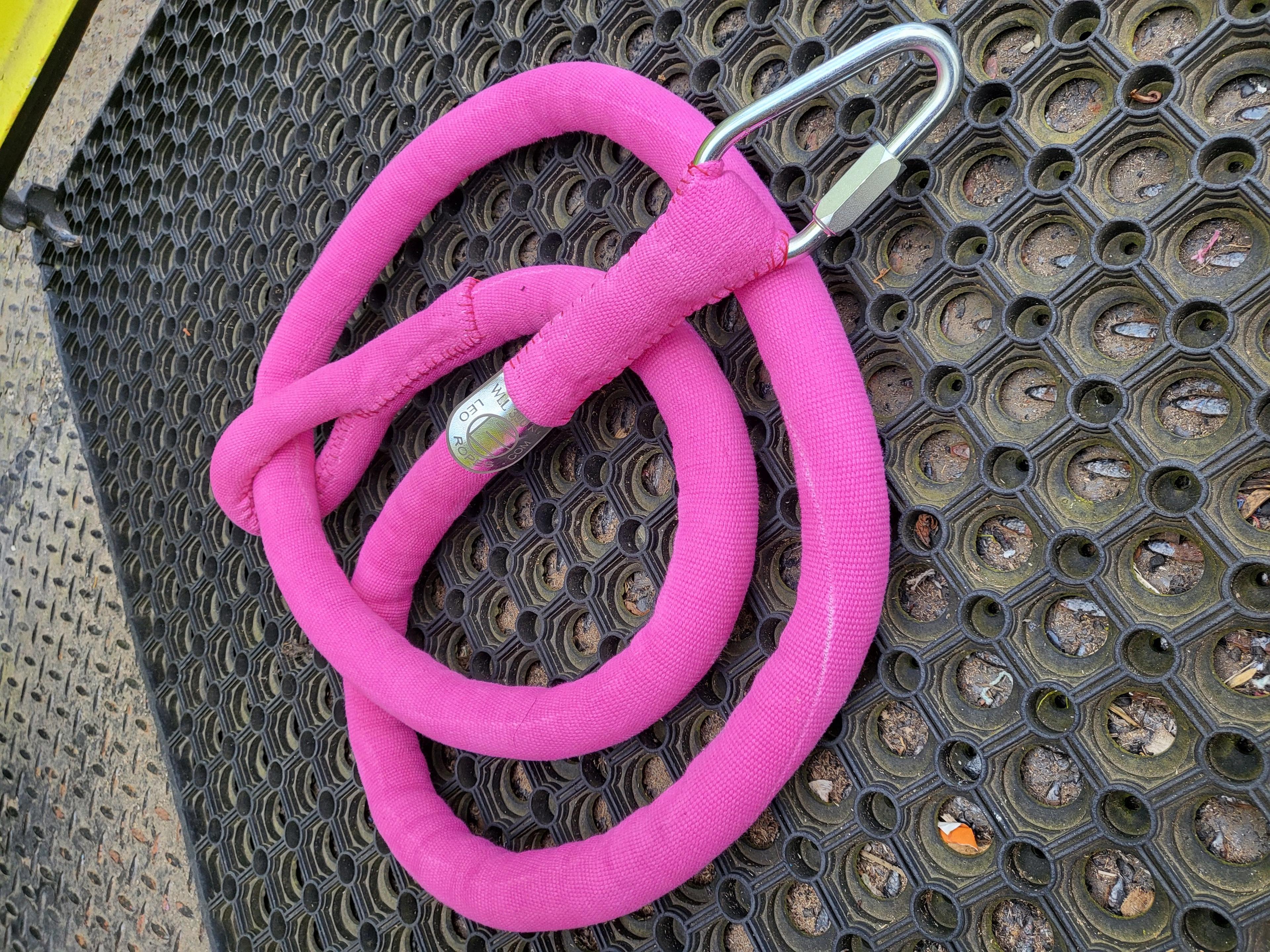  1663. 2.3m Single-Choke Medium-Rough NeonPink (NOT fluorescing)