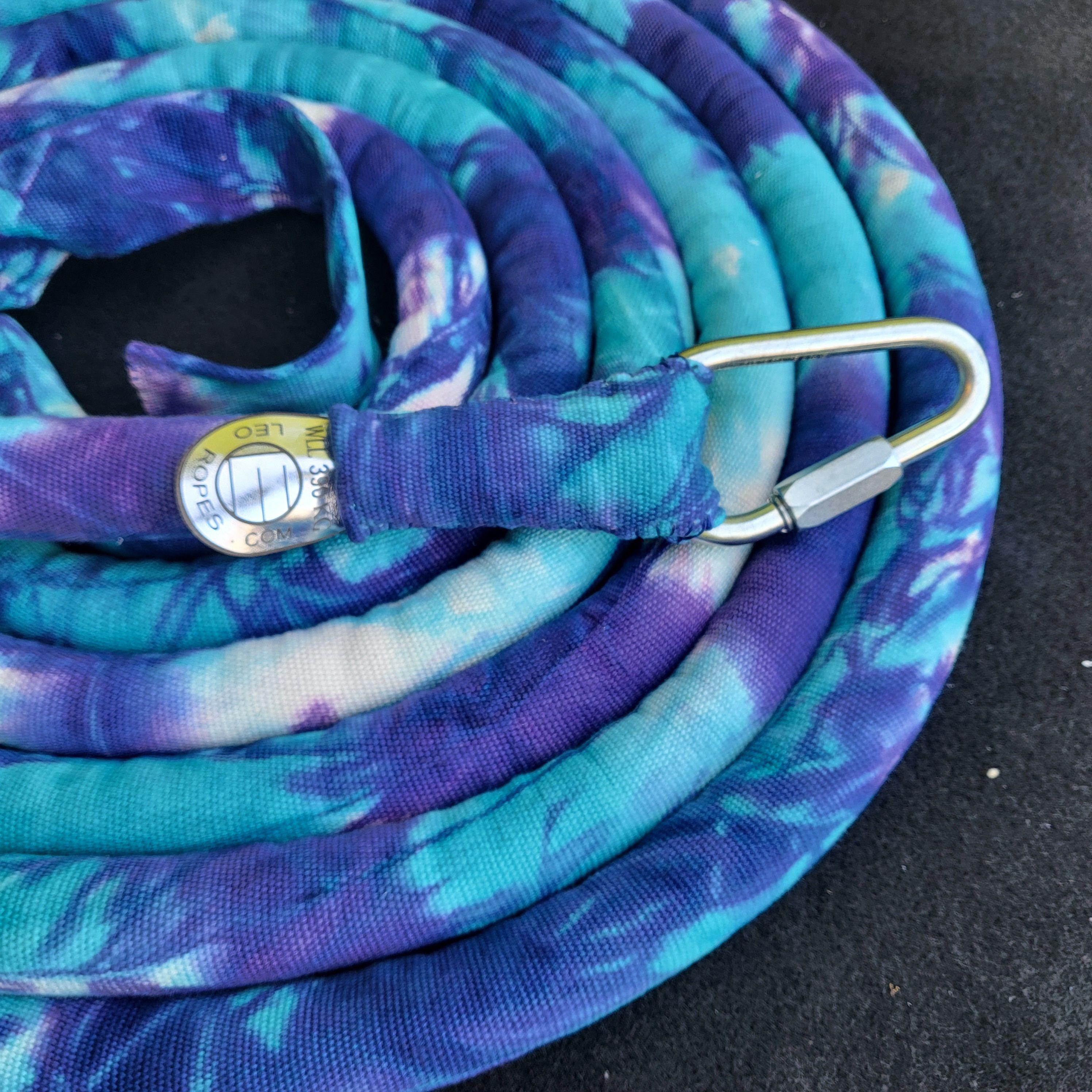 2608. 8m Medium-rough TieDye  Turquoise and Violet with white 