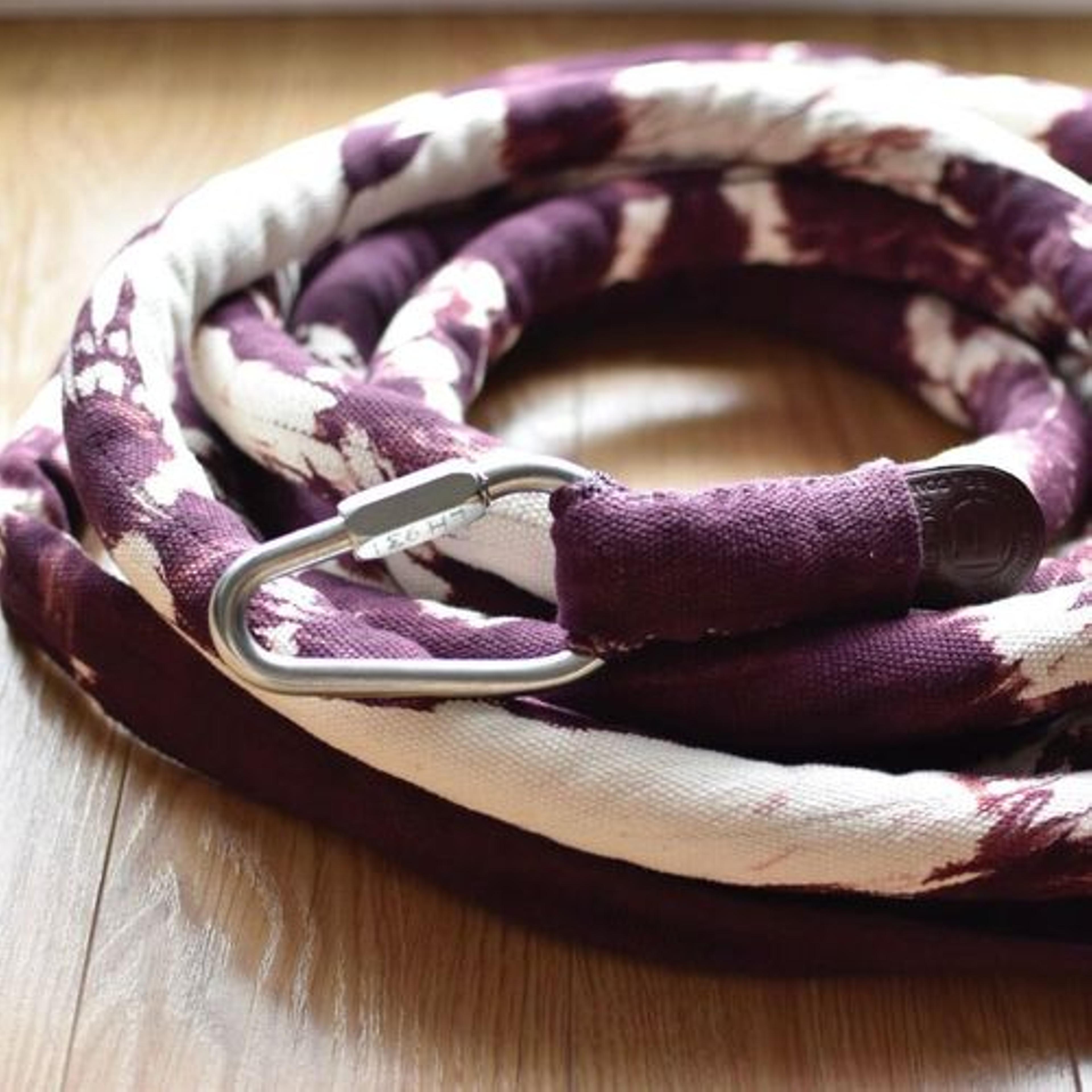 Aerial circus rope in a tide dye colour